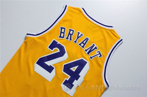 Camiseta retro Bryant #24 Los Angeles Lakers Amarillo - Haga un click en la imagen para cerrar